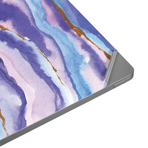 Blue Violet Watercolor Geode Universal Laptop 16in (13 x 9.4in) Skin
